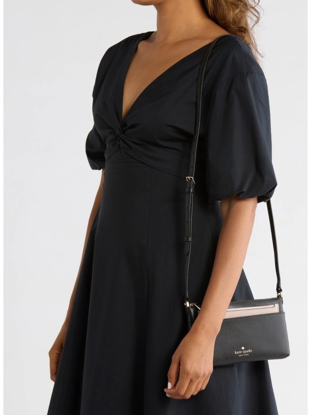 NWT Kate Spade K7402 Sadie Crossbody Bag W/ Removable Pouch - Black - Picture 3 of 7